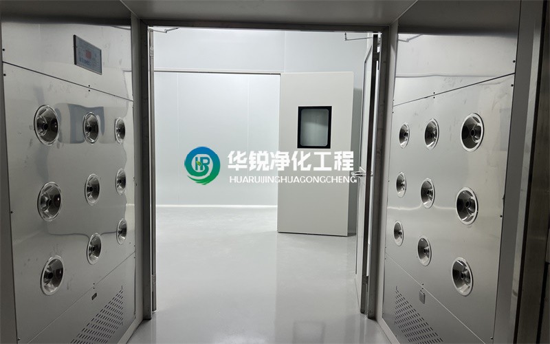 十萬(wàn)級(jí)無塵車間裝修帶風(fēng)淋室通道效果圖